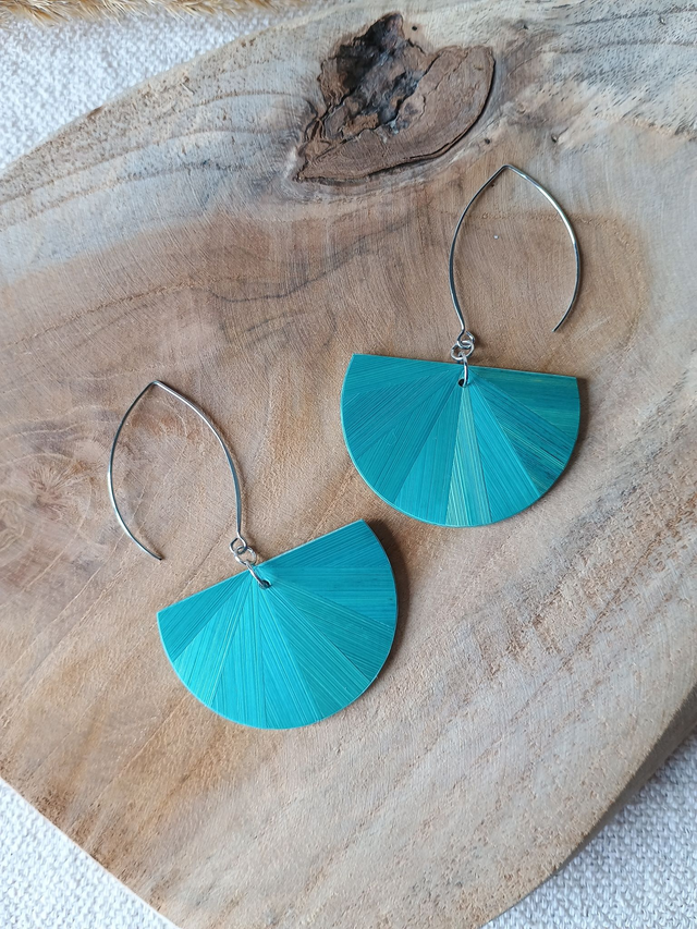 Boucles d'oreilles DEMI-LUNE Éventail