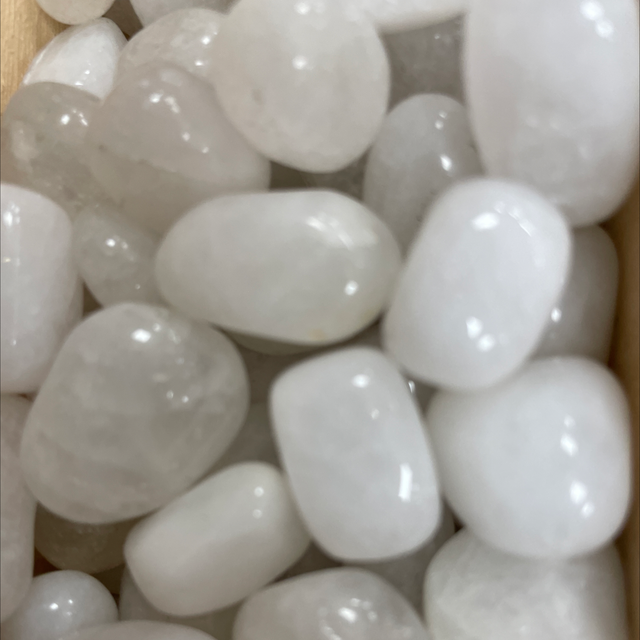 Calcite, a member of Calcite Group tumbled crystal