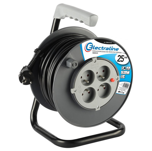 ENROULEUR BRICOLINE CABLE VV-F 3G1,5 25M ELECTRALINE