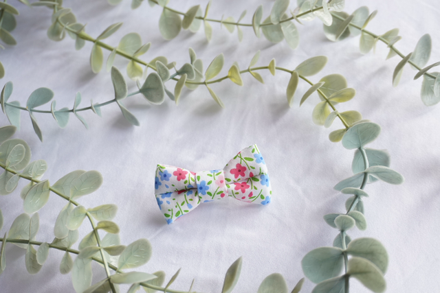 Pastel Floral Mini Bow