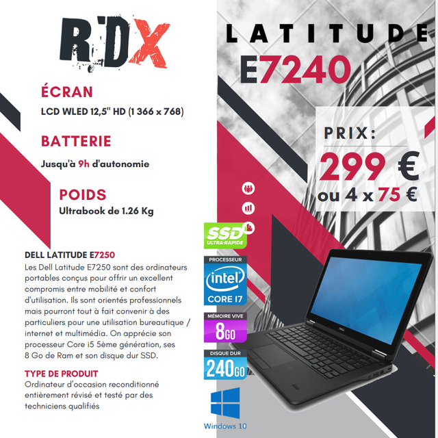 PC DELL Latitude E7540 12&quot;