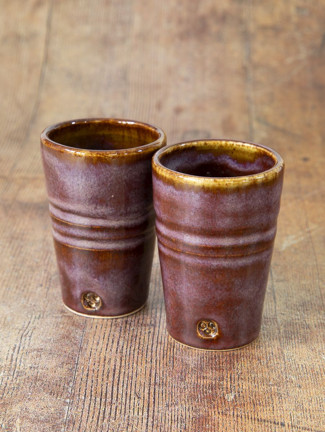 Shot Glass - Pair in smokey merlot (L)
