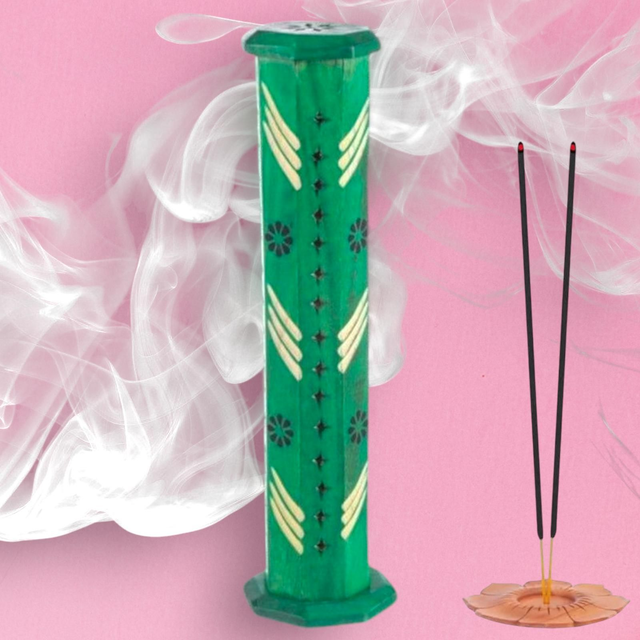 Tour à encens verte