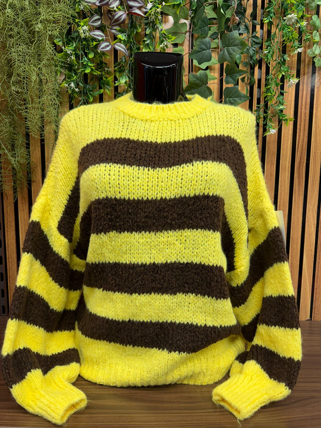 Trui Bibi - Geel/bruin