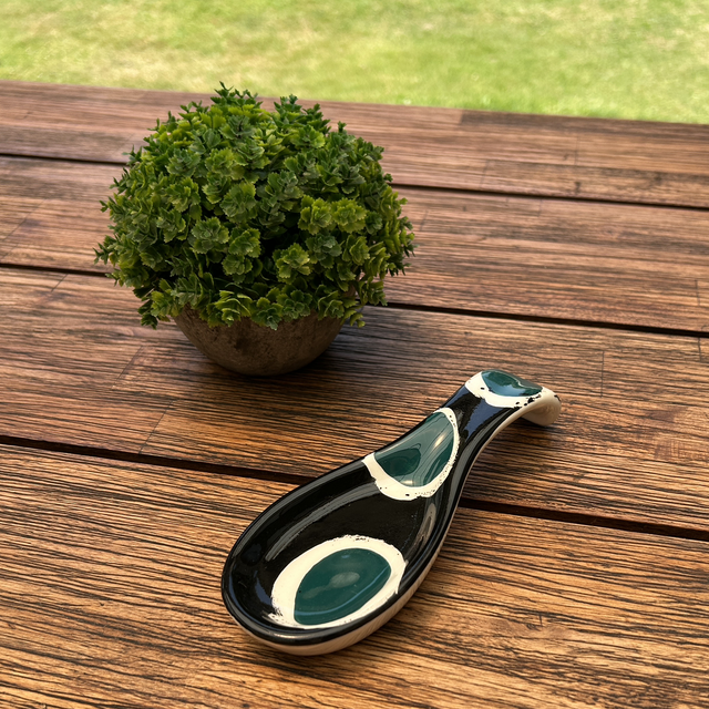 Cerámica Giraffe Teal - Posa cucharas