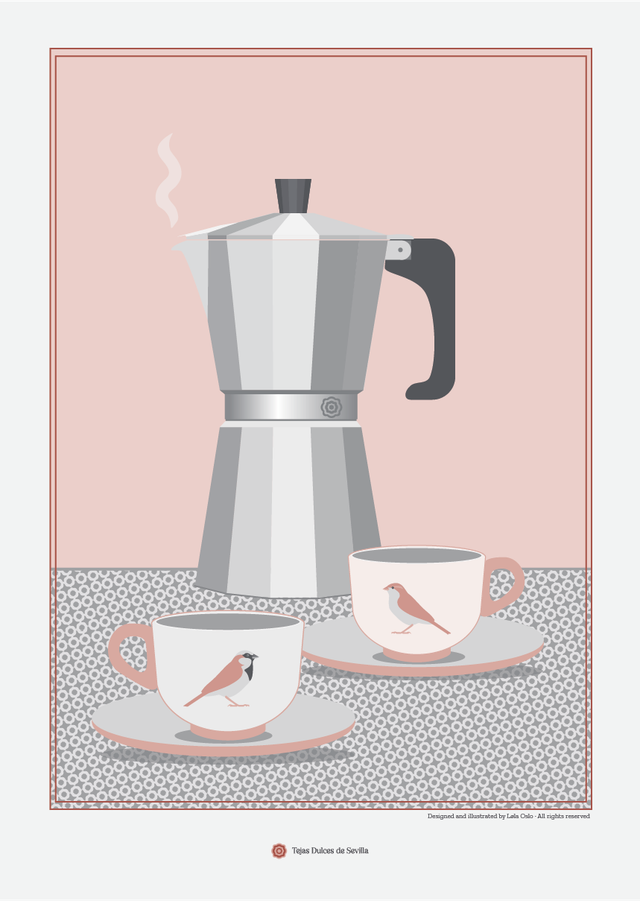 Lámina "Cafe por la mañana" by Lola Oslo
