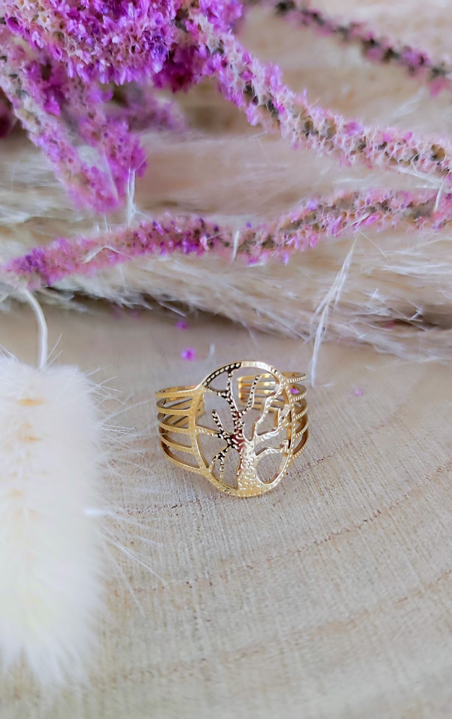 Bague Arbre de vie Acier