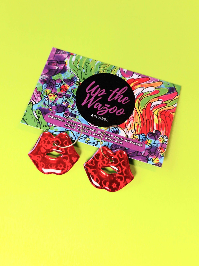 XOXO korvakorut, joulunpunainen