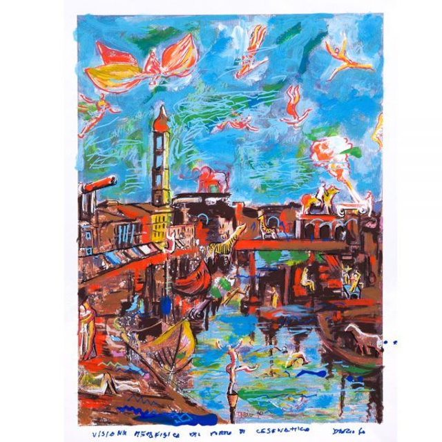 Visione meatfisica del porto di Cesenatico