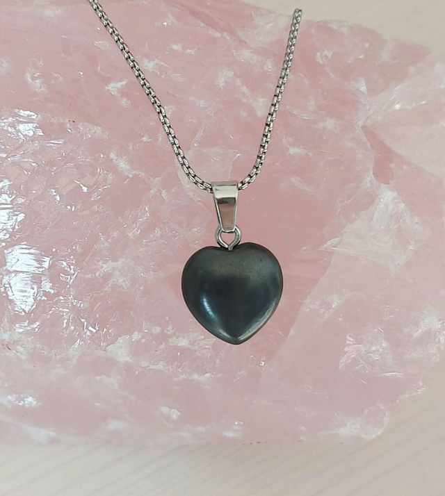 Cœur Hématite mat