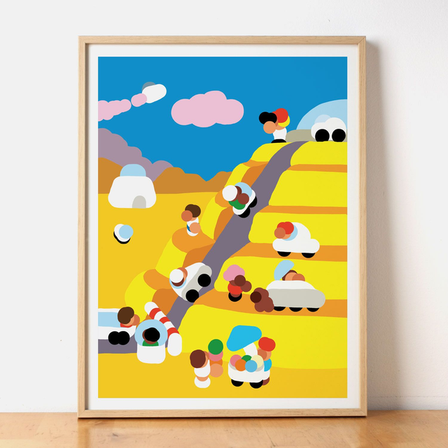 Montagne désert - Affiche 30x40 cm