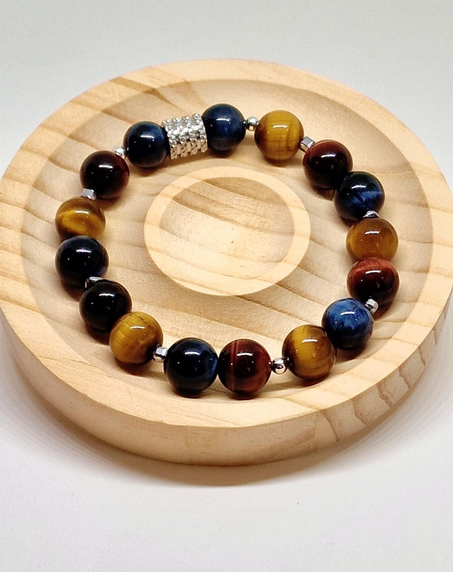 Bracelet de pierres 3 Œils en 1 cm