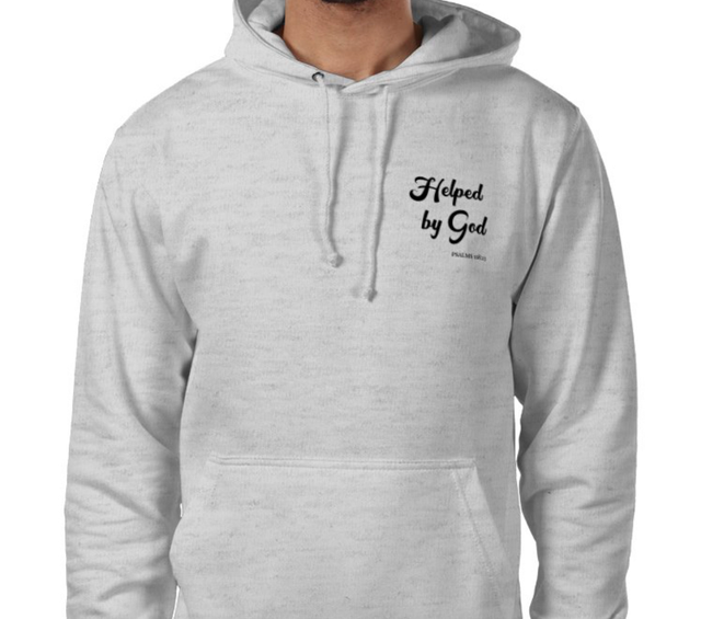 Helped by God Sweatshirt — Grey
