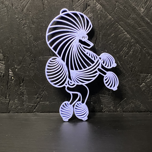 3D - Poodle Continental Blueberry Bubblegum