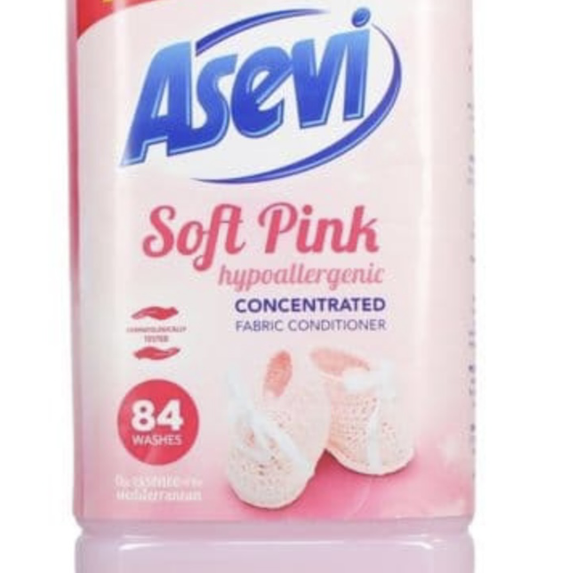 Asevi Concentrated Fabric Softener Hypoallergenic Soft Pink (Talco Rosa) 84 Wash