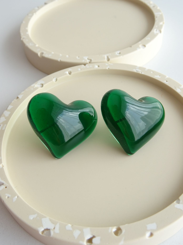 Coeur : Vert transparent