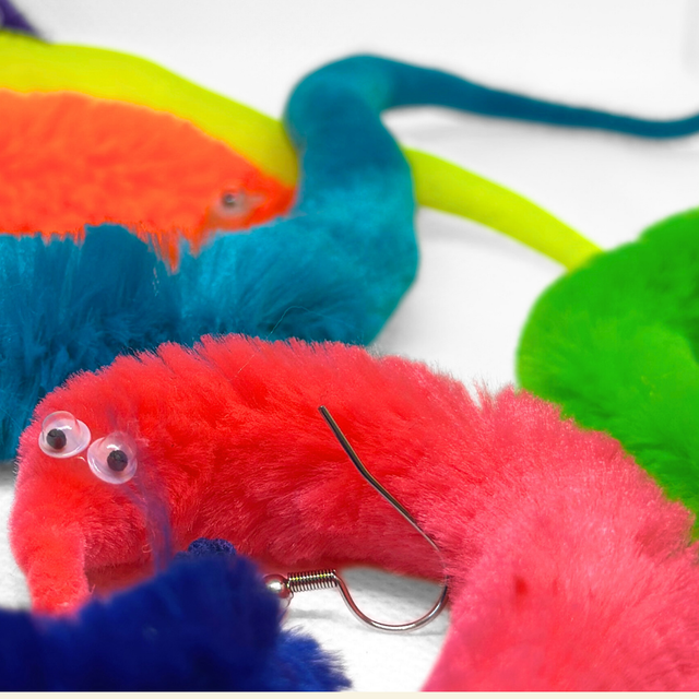 Worm on a String Earrings