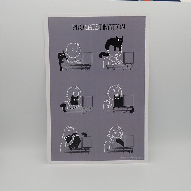 SIGNED A4 Art Print - ProCATStination