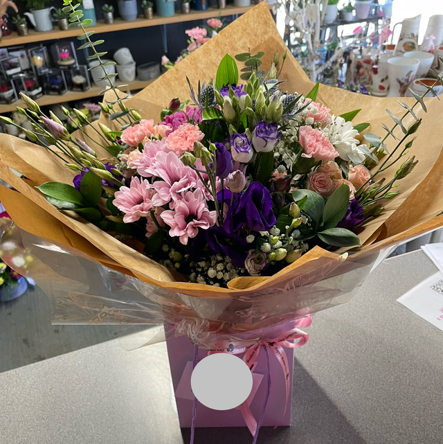 Large aqua pack fresh flower bouquet 