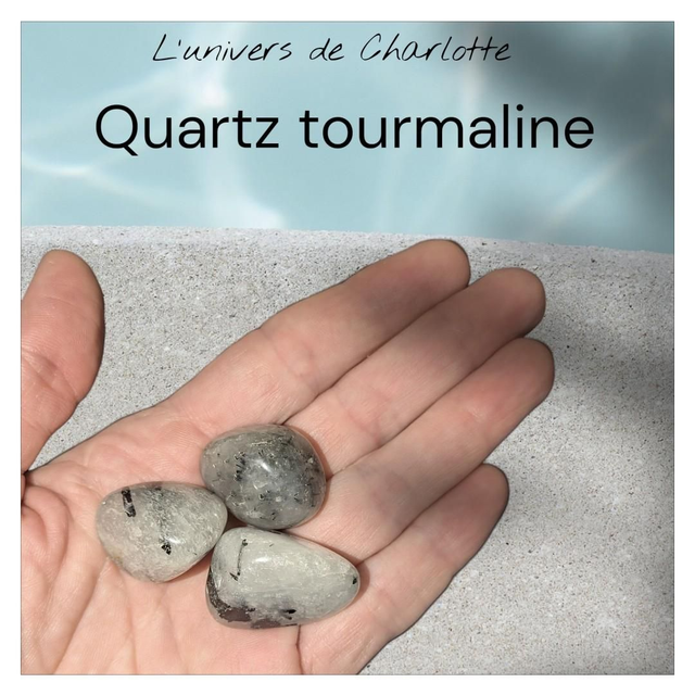 Pierre roulée "Quartz tourmaline"