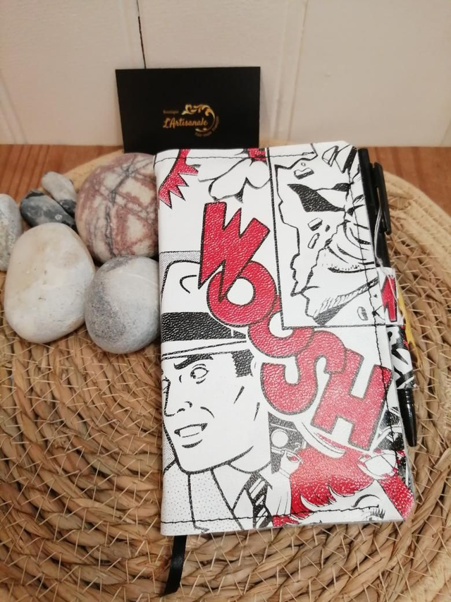 Carnet de note cuir fantaisie BD 10 x 15 cm