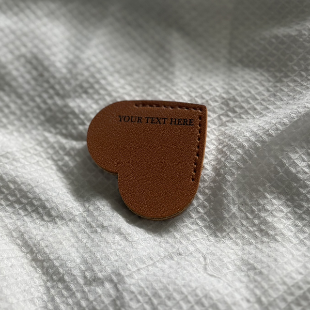 Personalised Leather Heart Bookmark