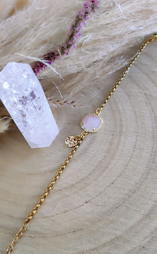 Bracelet "Éclat" Quartz rose N°7