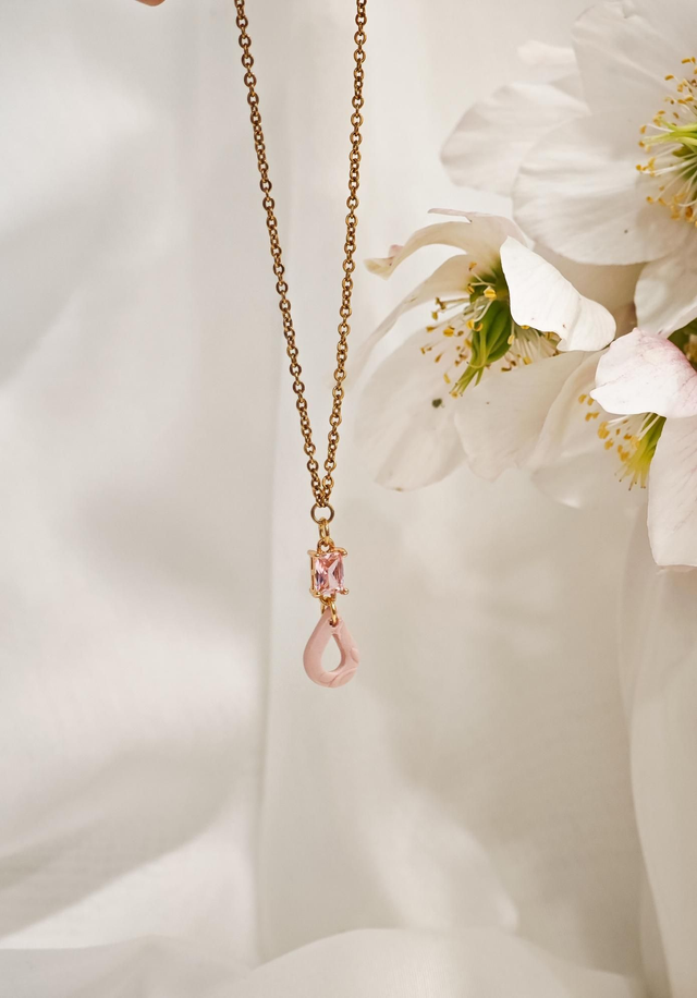 Dusty Pink - Spring Edition ogrlica s roza dodatkom