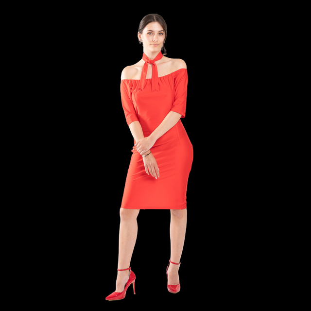 ROBE COURTE A ÉPAULES DÉNUDÉES