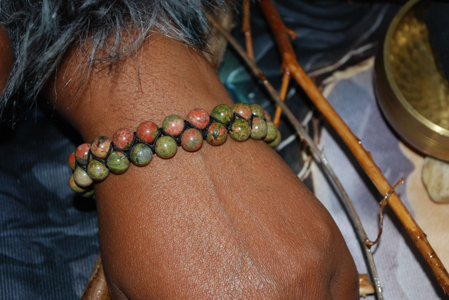 Bracelet en unakite