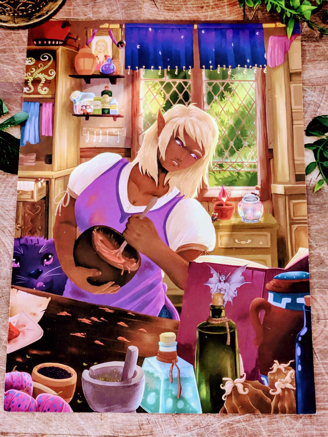 illustration "Edda l'alchimiste" - 21 x 29,7 cm (A4)