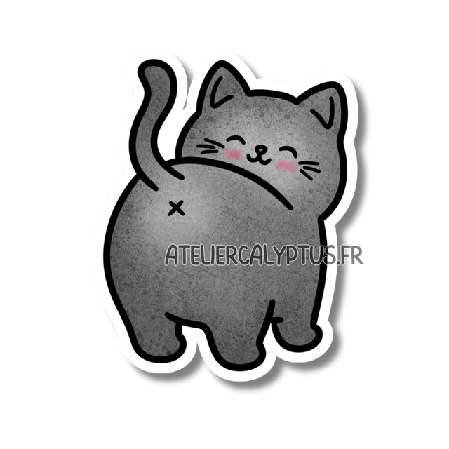 Sticker Chat gris