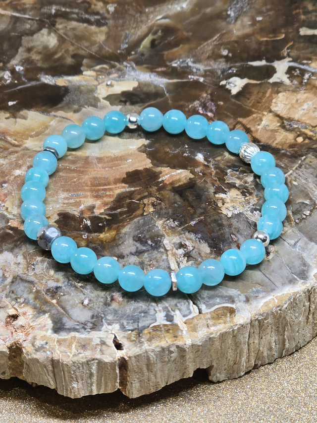 Bracelet Amazonite en 0,6 cm