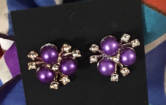 Purple Stud Earrings - STU111