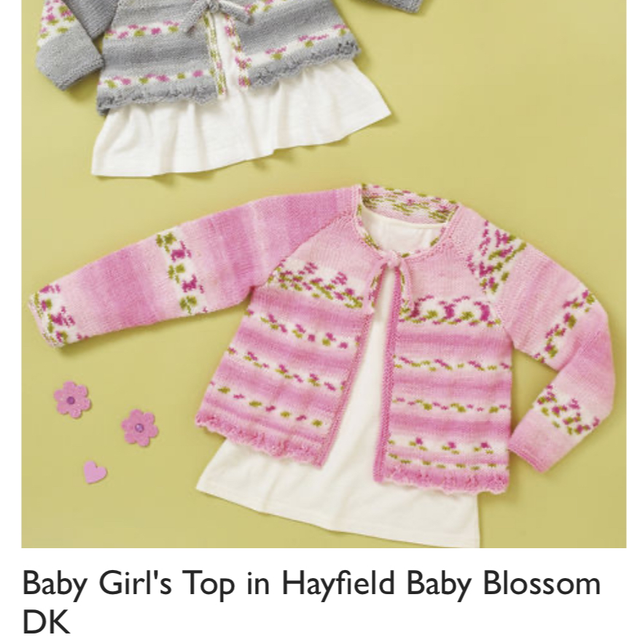 Baby Blossom DK Pattern 4842 Girls Cardigan