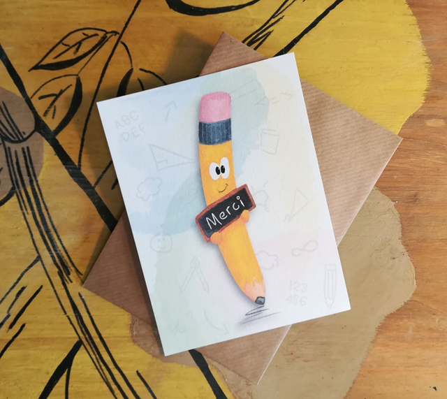 Carte Crayonus - Merci