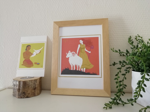 Carte Signe Zodiaque A5 et A6 - Bélier