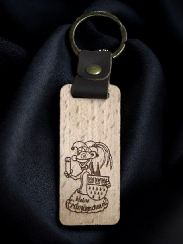 Schlüsselanhänger Erdmännchen mit Lasergravur