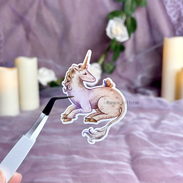 Butterfly unicorn single sticker (posamezna nalepka)