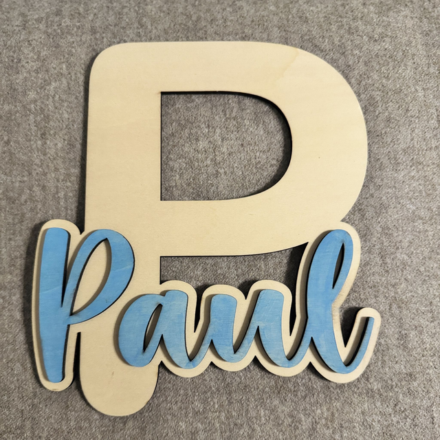 PAUL • 3D Holz-Schild