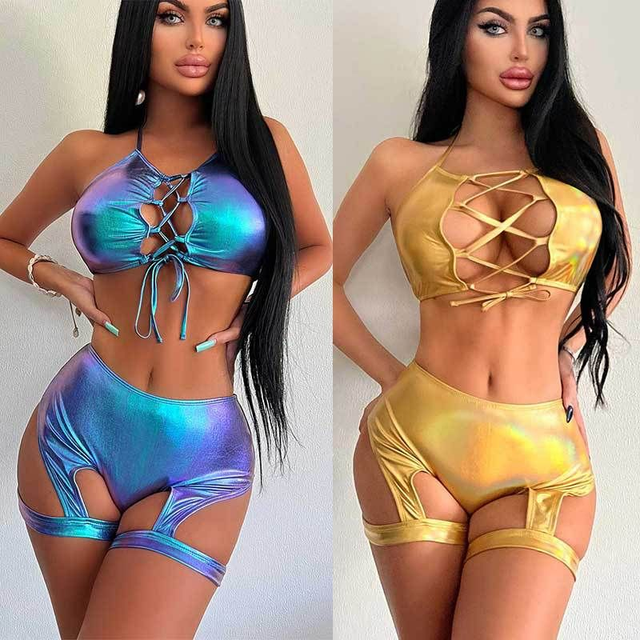 Ensemble deux pièces couleur métalique MSTDY204