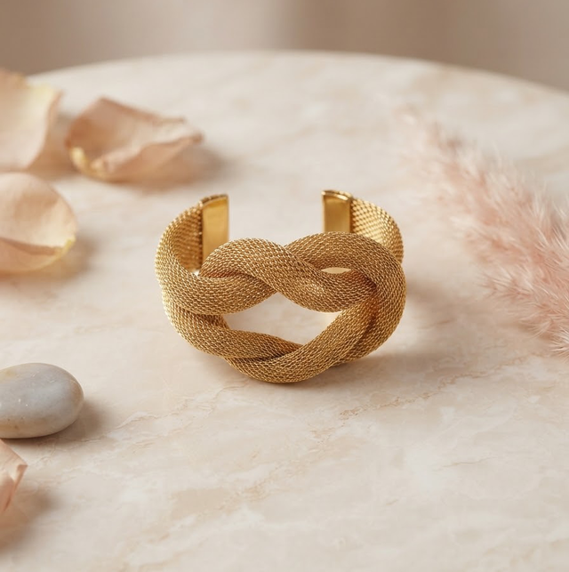 Bracciale Rigido Intreccio Gold