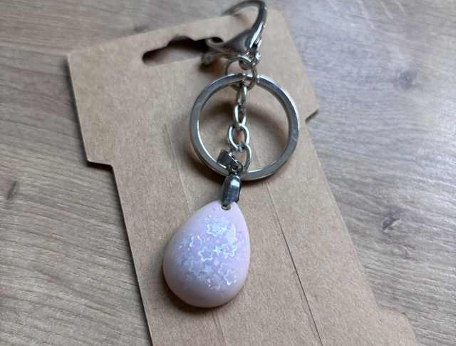 Pink star keyring 