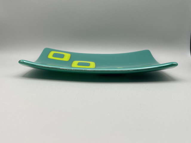 Emerald and Spring Green Rectangular Decorative Dish