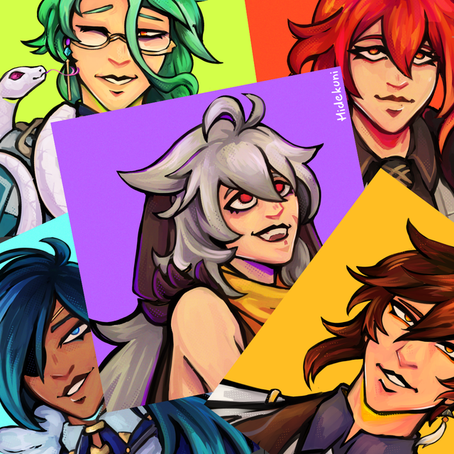 Mini Genshin Impact Square Prints