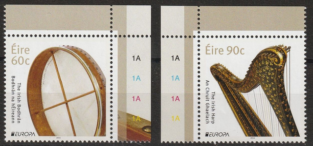 Ireland 2014  Europa,Musical Instruments  set MNH