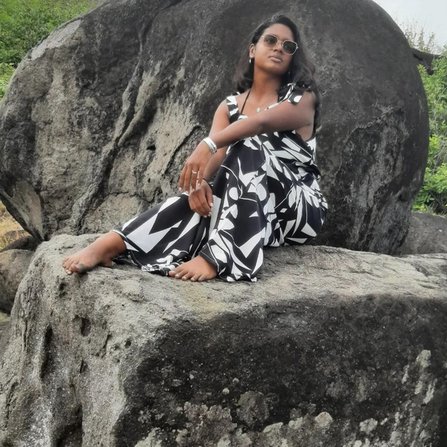 Pantalon noir et blanc viscose