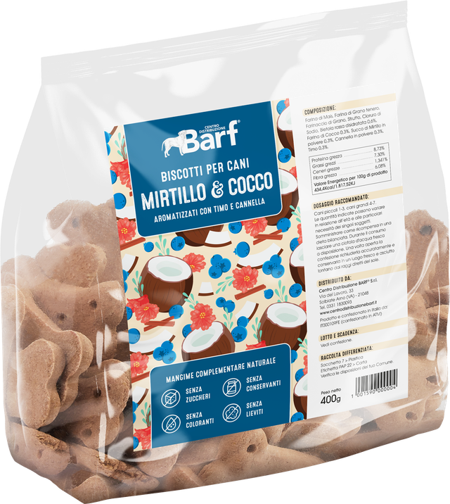 Biscotti Mirtillo e Cocco - Conf. 400g