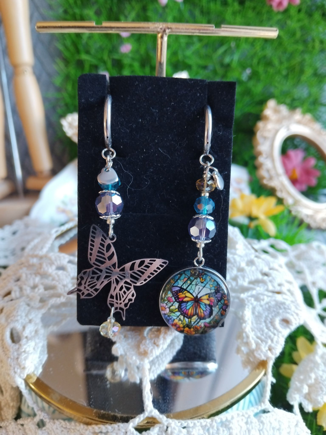 boucles d'oreilles papillon