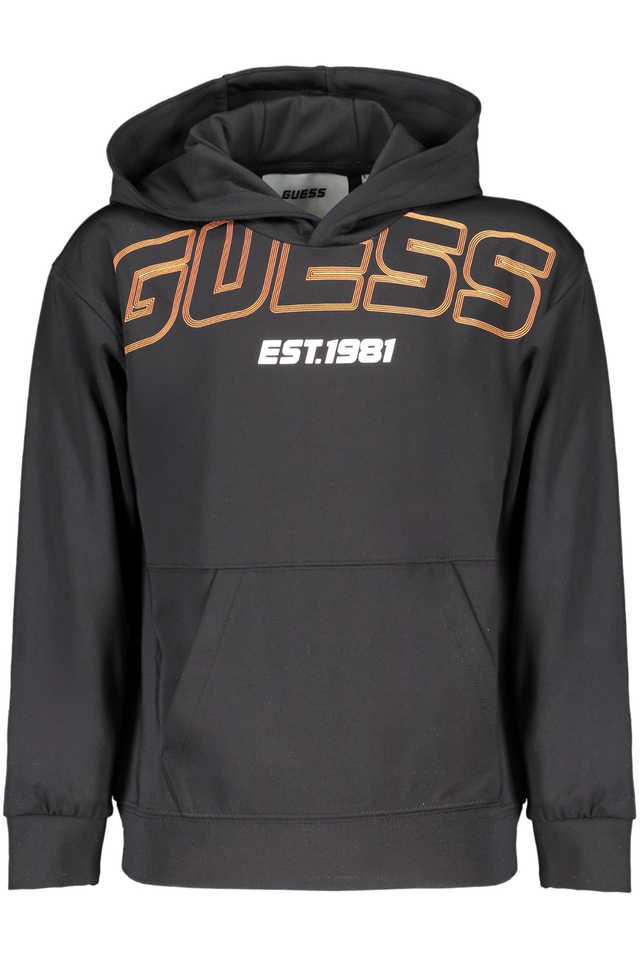 GUESS JEANS FELPA SENZA ZIP BAMBINO NERO